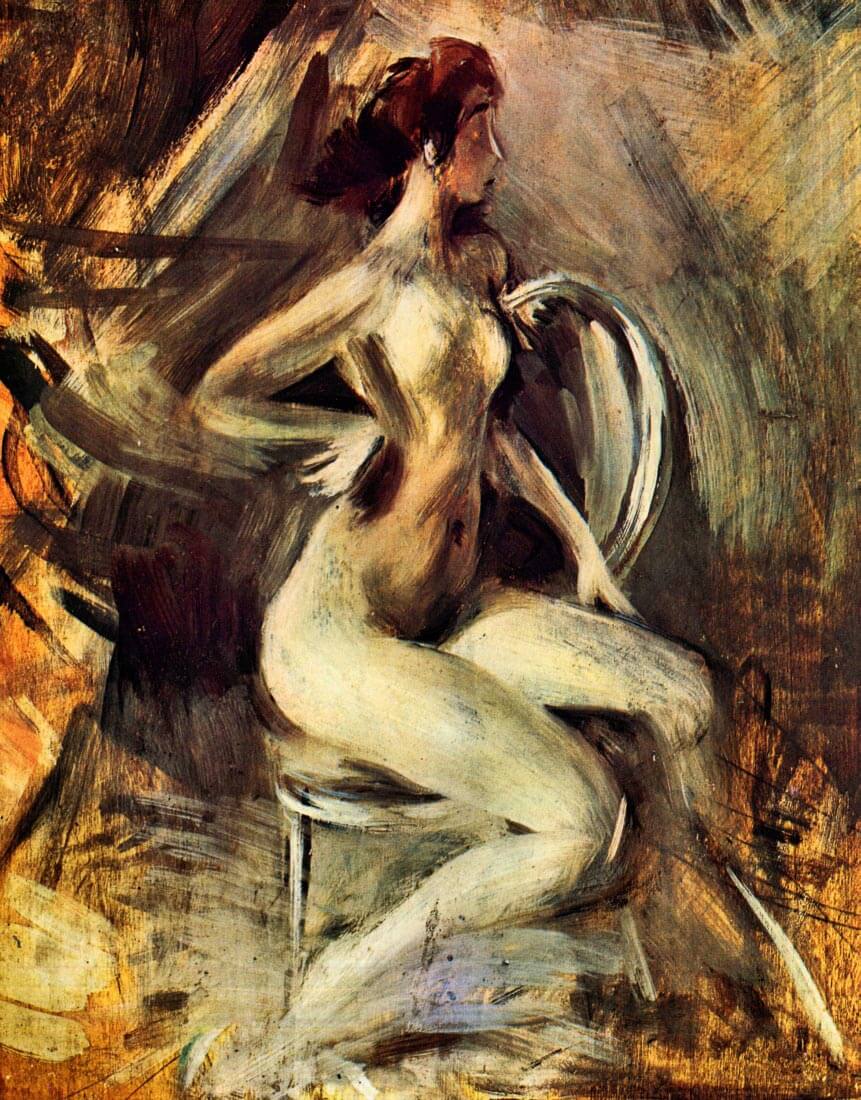 Nude from the side - Giovanni Boldini