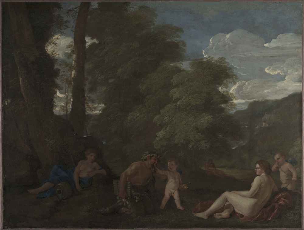 Nymphs and a Satyr (Amor Vincit Omnia) - Nicolas Poussin