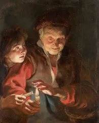 Old Woman and Boy with Candles - Peter Paul Rubens