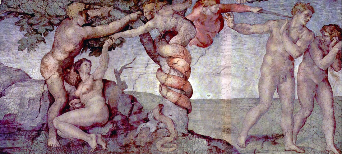 Original sin and expulsion - Michelangelo