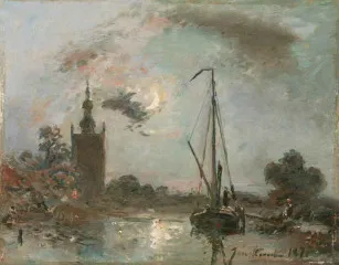 Overschie in the Moonlight - Johan Barthold Jongkind