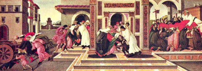 Painting the life of St. Zenobius of Florence - Botticelli