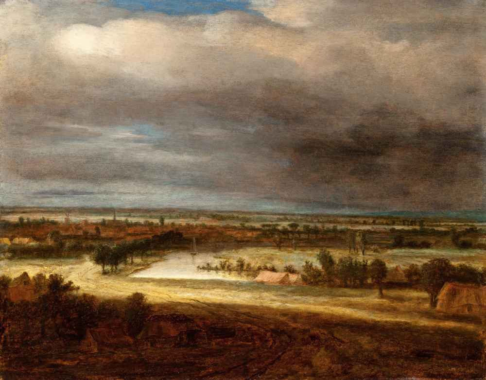 Panoramic Landscape with a Village - Philips Koninck