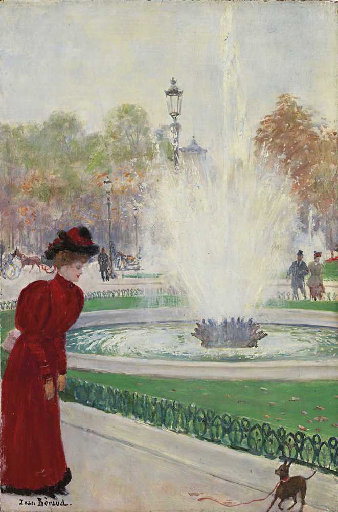Parisienne at the Champs-Élysees roundabout - Jean Beraud