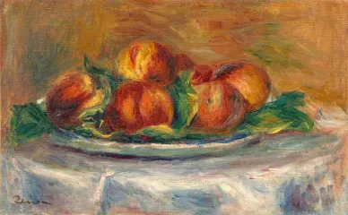 Peaches on a Plate - Auguste Renoir