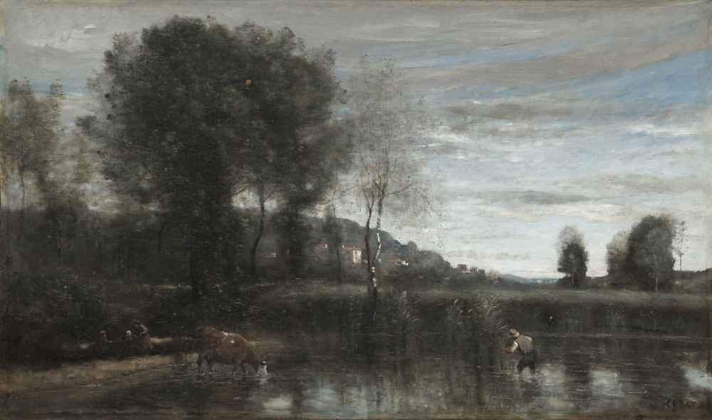 Pond at Ville-de Avray - Jean Baptiste Camille Corot