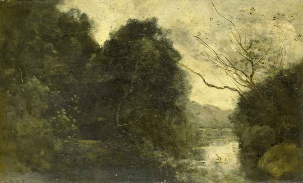 Pond in the Woods - Jean Baptiste Camille Corot