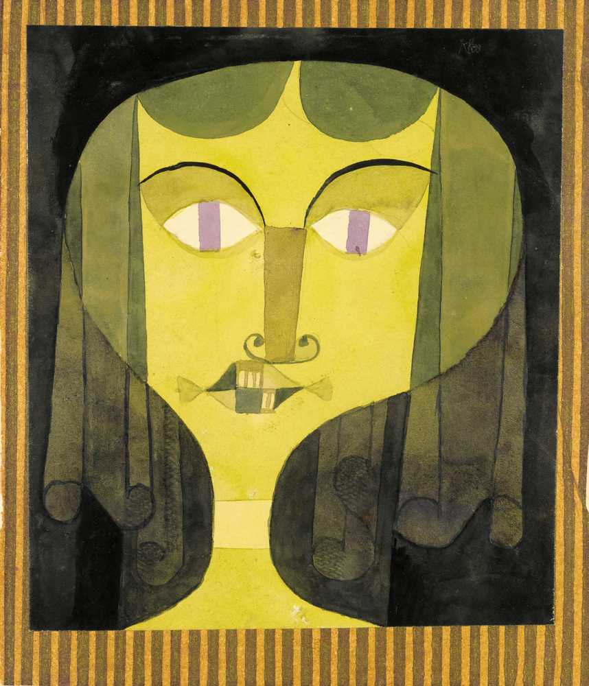 Portrait Of A Violet-Eyed Woman (1921) - Paul Klee