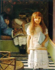 Portrait of Laurense and Anna Alma-Tadema as a child - Alma-Tadema