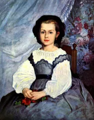 Portrait of Mademoiselle Romaine Lancaux - Renoir