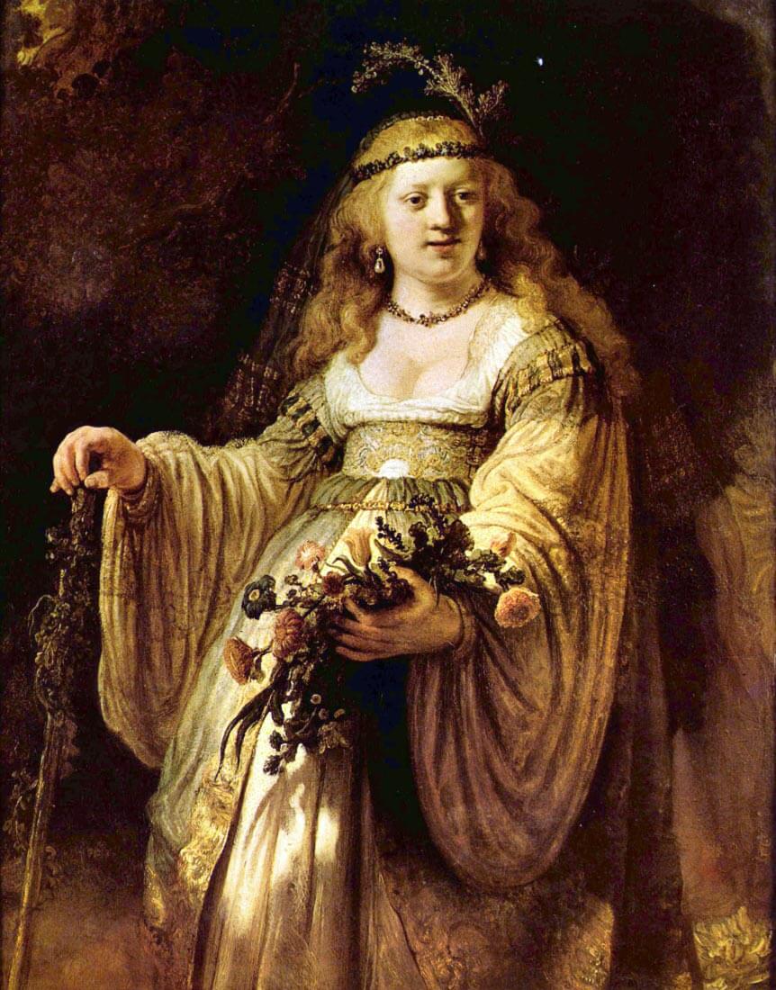 Portrait of Saskia as Flora - Rembrandt