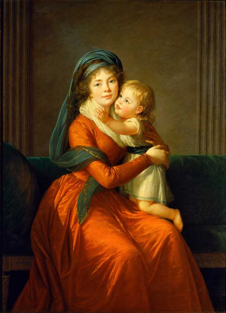 Portrait of princess Alexandra Golitsyna and her son Piotr - Vigee Le Brun