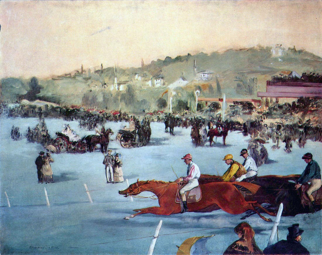 Races at the Bois de Boulogne - Manet