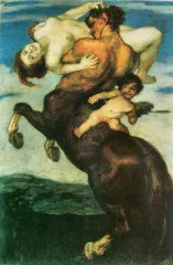 Rape of a nymph - Franz von Stuck