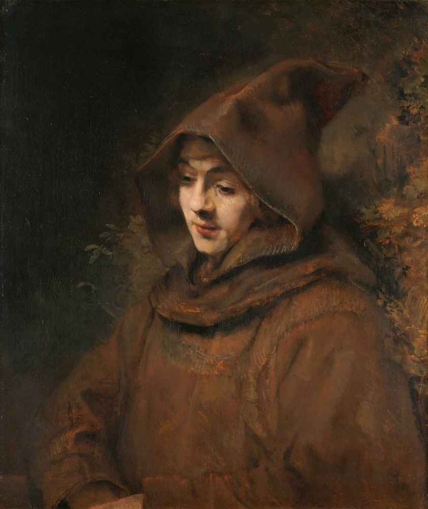 Rembrandt’s Son Titus in a Monk’s Habit - Rembrandt Harmenszoon van Rĳ
