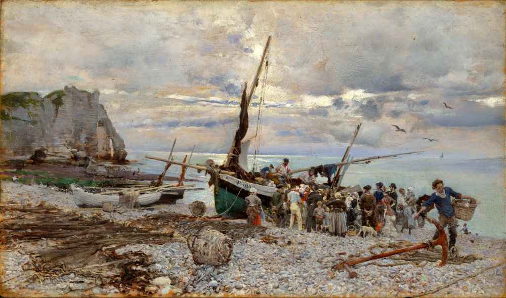Return of the Fishing Boats Étretat - Giovanni Boldini