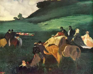 Riders in the  landscape - Degas