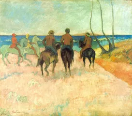 Riding on the Beach  2 - Gauguin