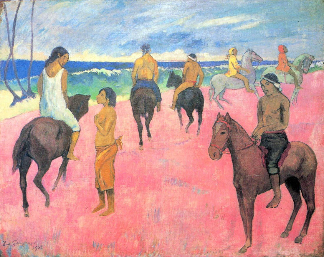 Riding on the beach - Gauguin