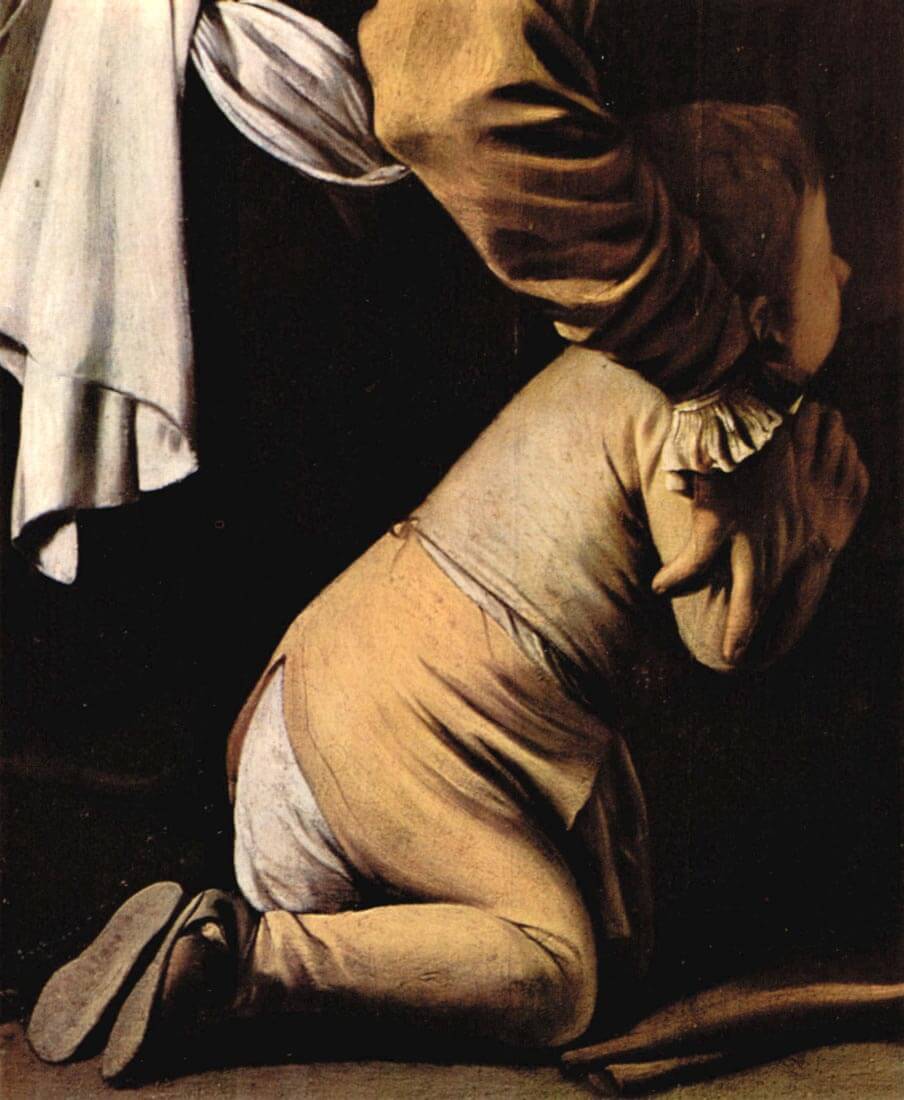 Rosary Madonna detail - Caravaggio