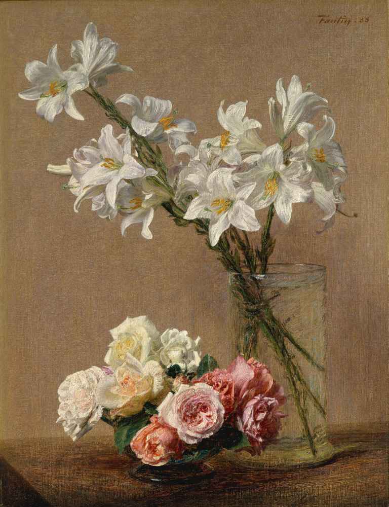 Roses and Lilies - Henri Fantin-Latour