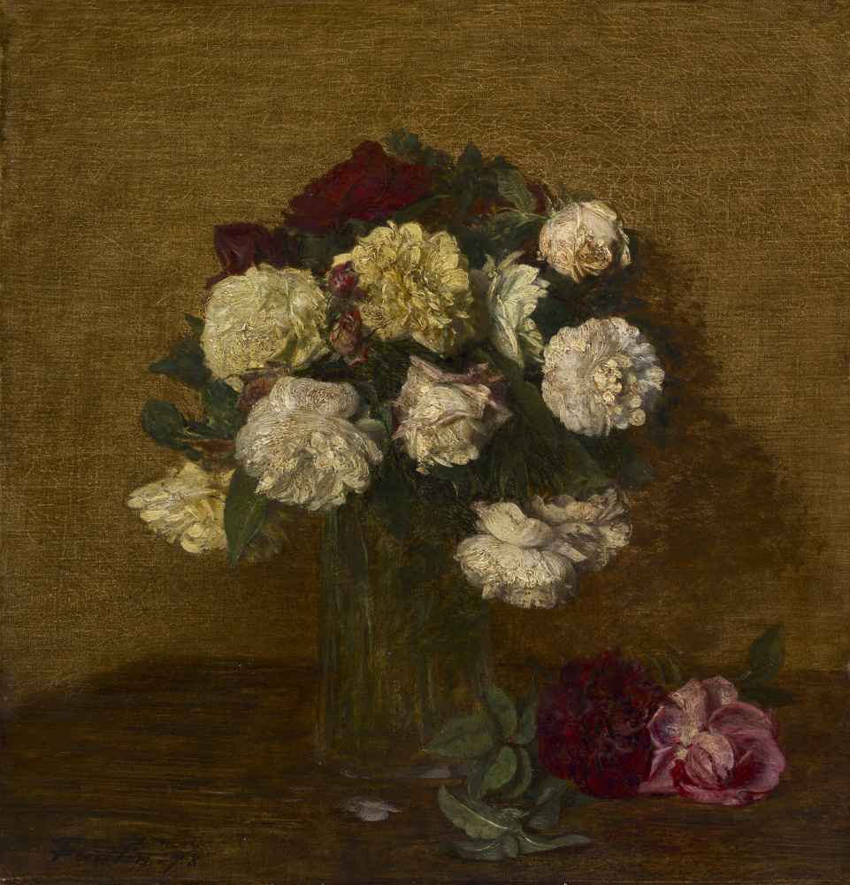 Roses in a Vase - Henri Fantin-Latour