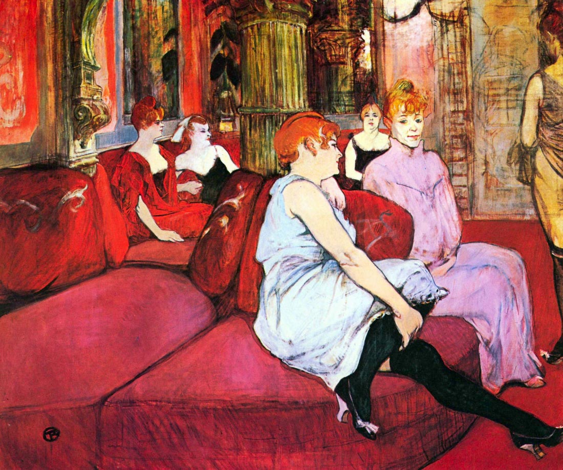 Salon in the Rue de Moulins - Toulouse-Lautrec
