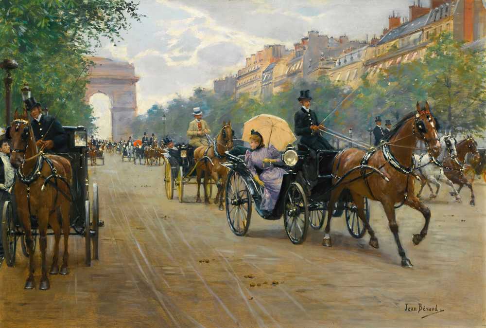 Scene On The Champs-Élysees - Jean Beraud