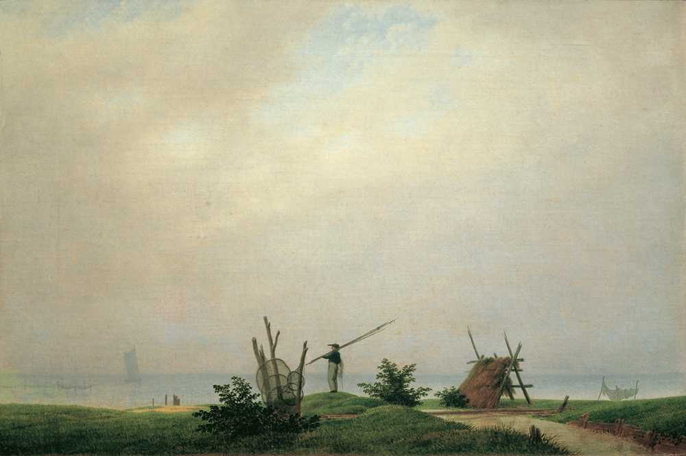 Sea Beach with Fishermen (1807) - Caspar David Friedrich