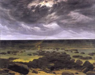 Sea coast at moonlight - Caspar David Friedrich