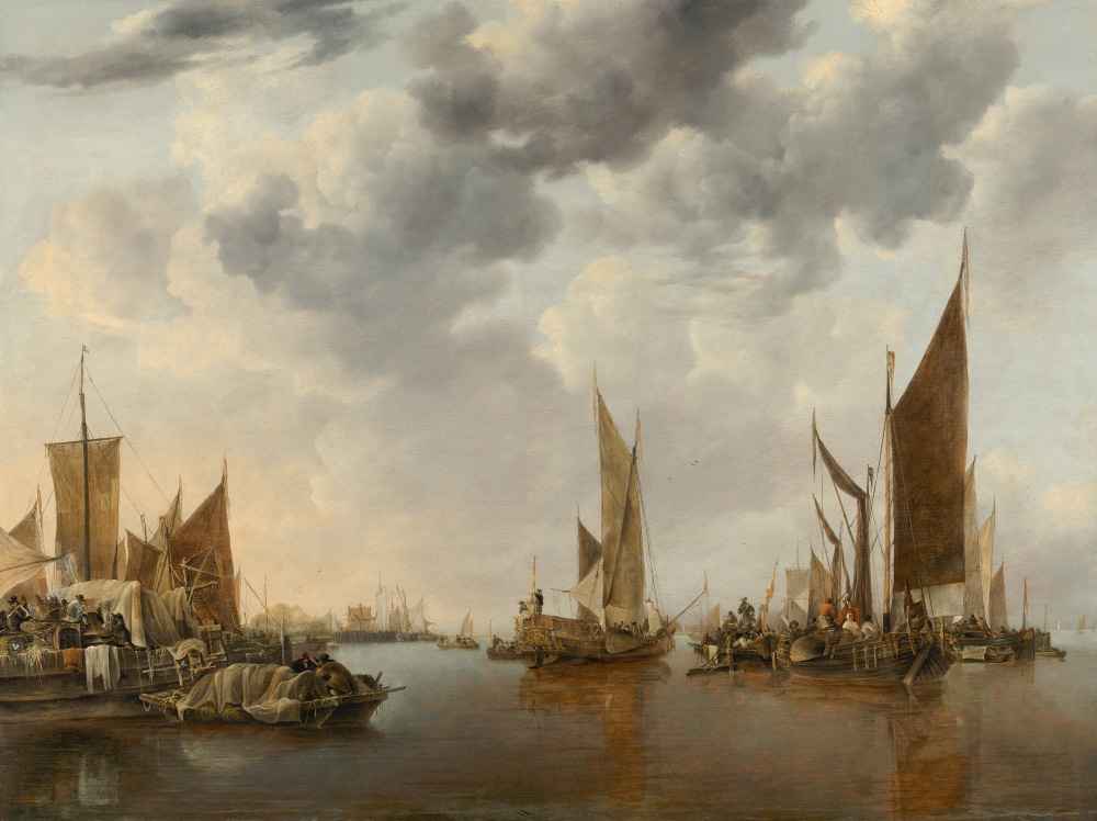 Seascape with Ships - Jan van de Cappelle