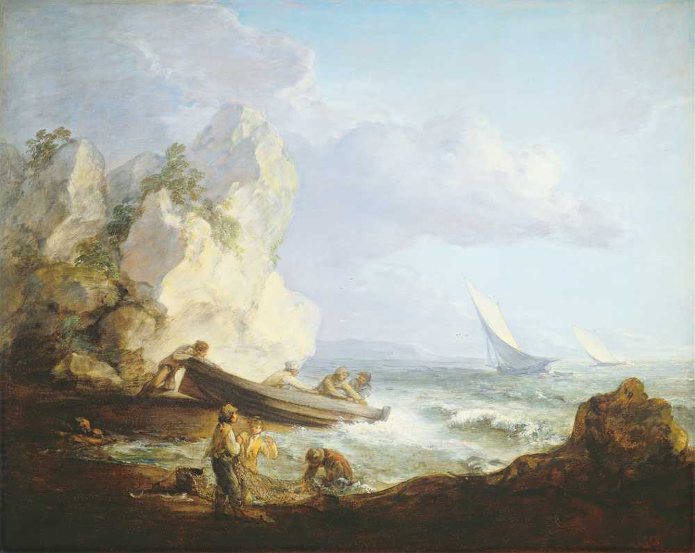 Seashore with Fishermen (c. 1781-1782) - Thomas Gainsborough