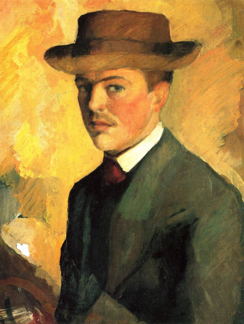 Self-Portrait with Hat - August Macke