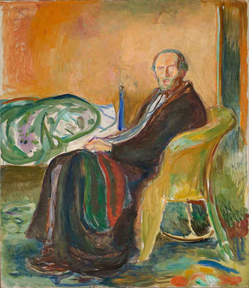 Self-Portrait with the Spanish Flu - Edward Munch