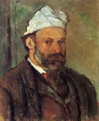 Self-portrait with a white turban - Cezanne
