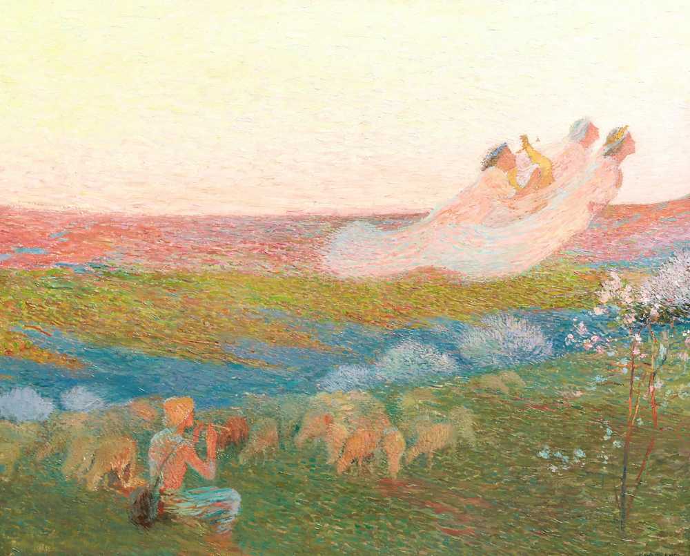 Shepherd and his three muses - Henri-Jean Guillaume Martin