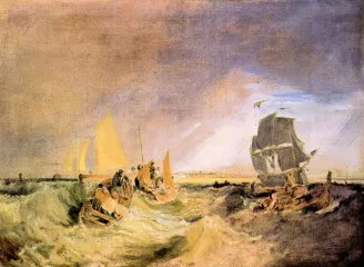 Shipping at the mouth of the Thames - Joseph Mallord Turner
