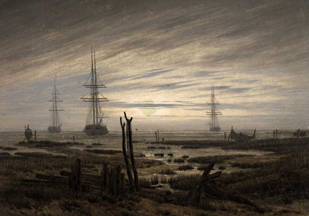 Ships at Anchor - Caspar David Friedrich