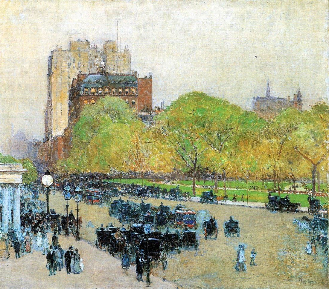 Spring morning in the heart of the city - Hassam