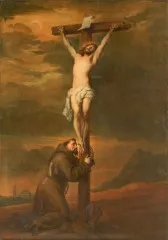 St Francis Lamenting at the Foot of the Cross - Antoon van Dyck