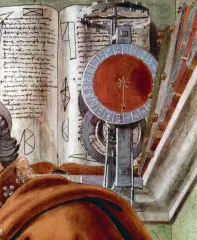 St. Augustine in prayer Detail 2 - Botticelli