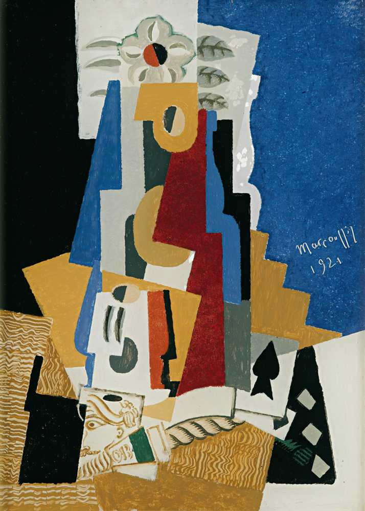 Still Life With Ace Of Spades - Louis Marcoussis