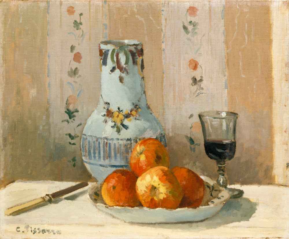 Still Life with Apples and Pitcher - Camille Pissarro