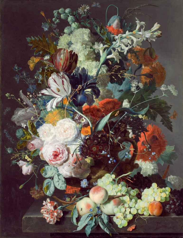 Still Life with Flowers and Fruit - Jan van Huysum
