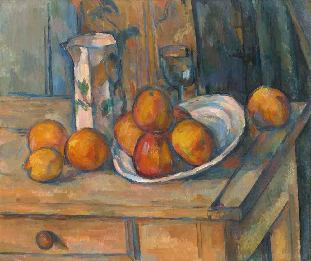 Still Life with Milk Jug and Fruit - Paul Cezanne