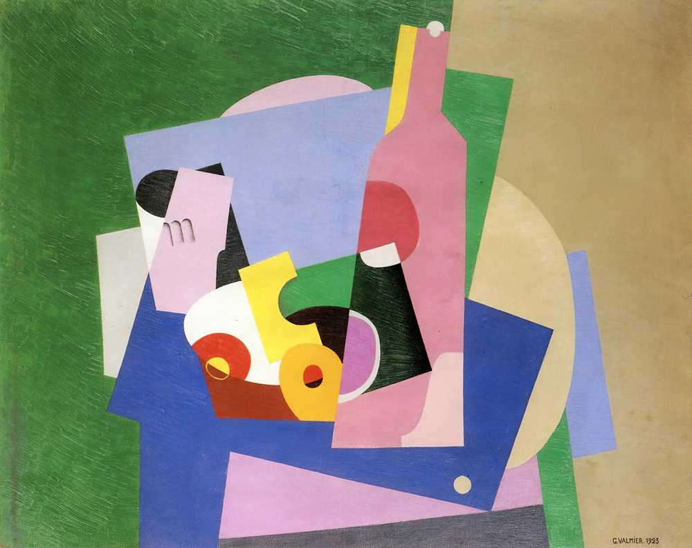 Still life with bottle (1923) - Georges Valmier