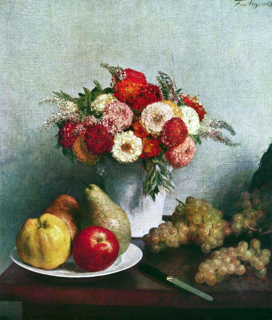 Still-life with flowers and fruit - Fantin-Latour