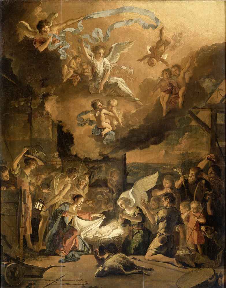 The Adoration of the Shepherds 2 - Abraham Hondius