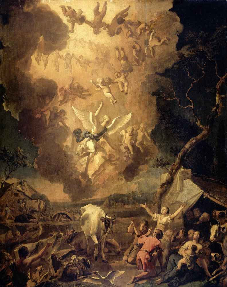 The Annunciation to the Shepherds - Abraham Hondius