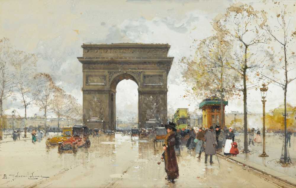 The Arc De Triomphe - Eugene Galien-Laloue